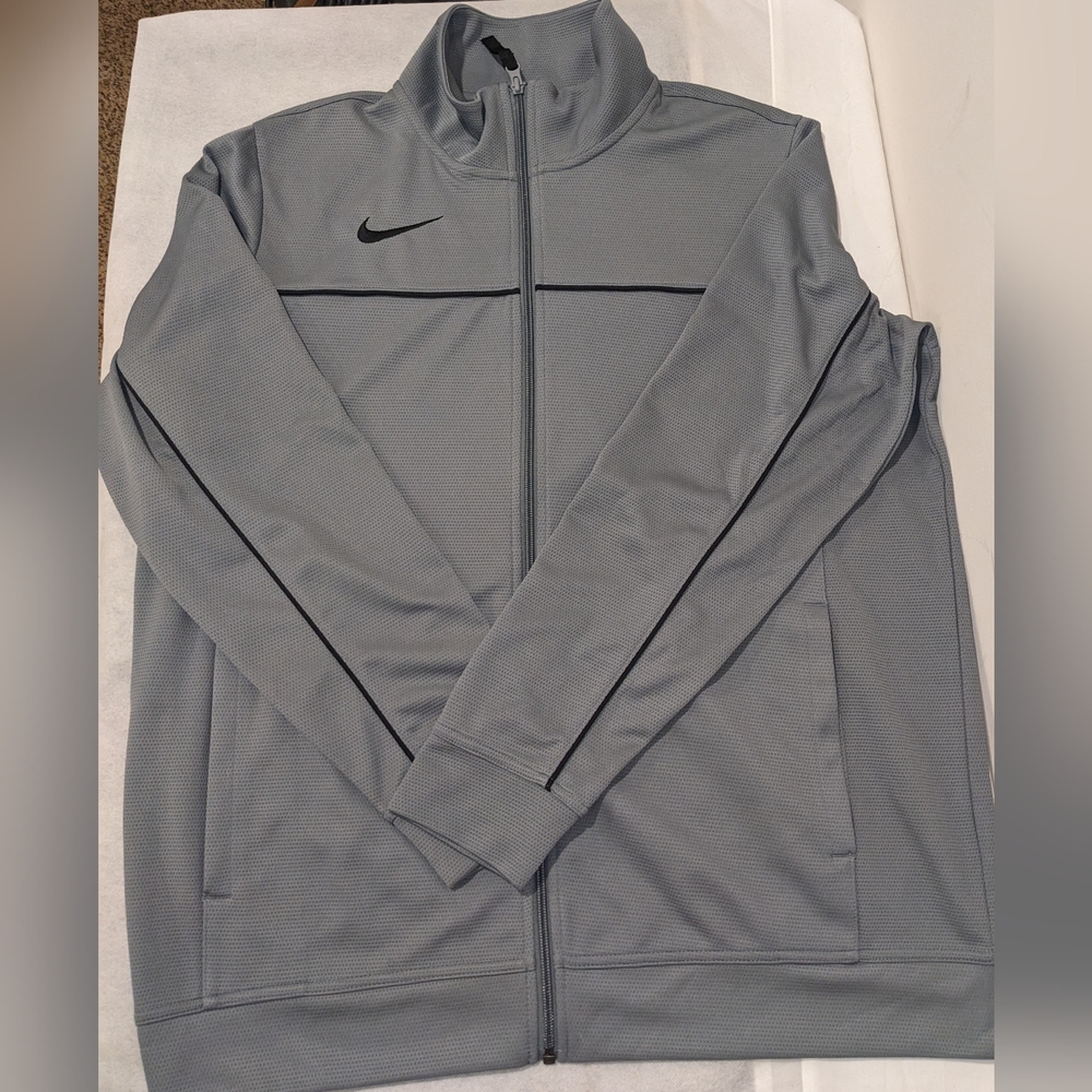 Nike Dri-Fit Strike Rivalry Full Zip Men's Performance Jacket in Light Gray
